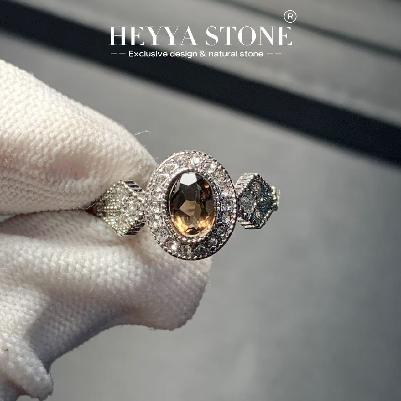 Body Jewelry Wholesale - MM Natural Smoky Quartz Ring Adjustable