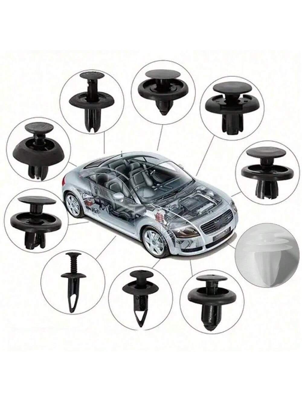 Body Jewelry Retainers - 100pcs Auto Fastener Clip Kit Fender