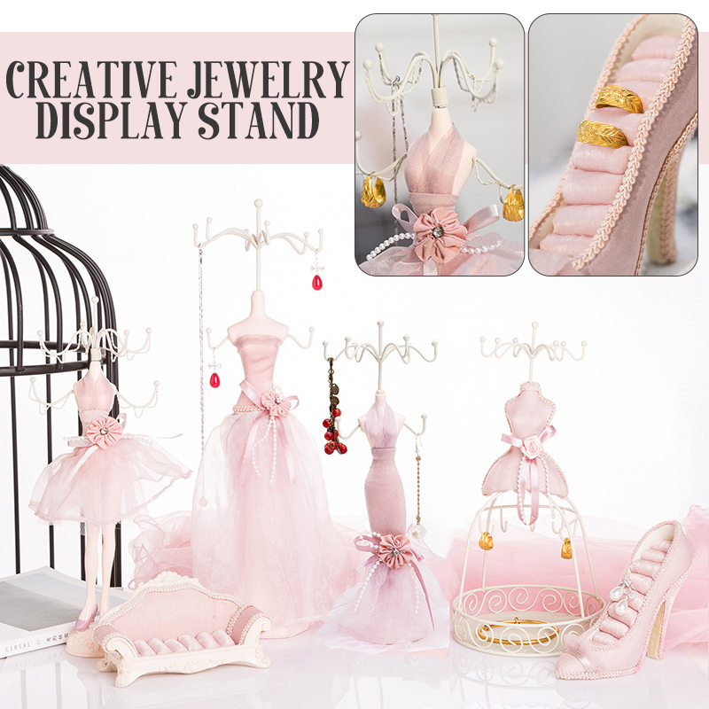 Body Jewelry Holder - Chic Gown Mannequin Display Rack Jewelry