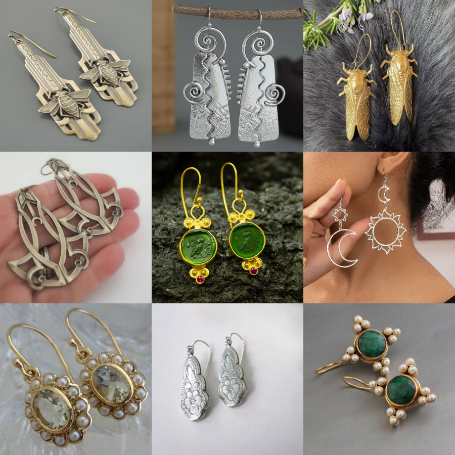 Body Jewelry Women - Honeybee Earrings Punk Long Art Deco