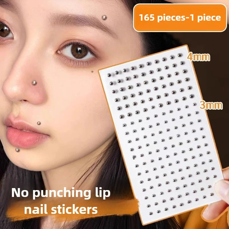 Body Jewelry Piercing - 165pcs Non Piercing Lip Nails Sticker
