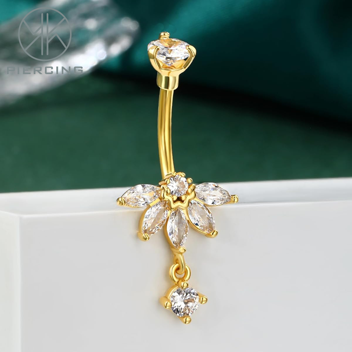 Lotus-design CZ Belly Button R - Belly Bar Titanium recensione e prezzo