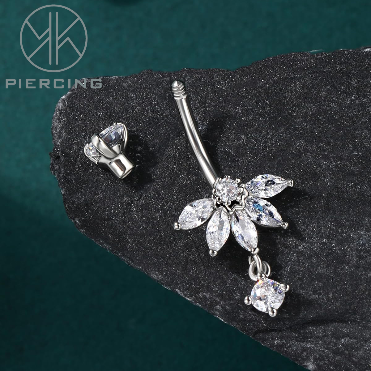 Lotus-design CZ Belly Button R - Belly Bar Titanium recensione e prezzo