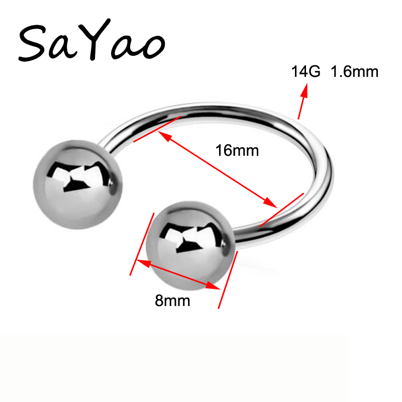 Big Ball Stainless Steel Barbe - Eyebrow Curved Barbell recensione e prezzo