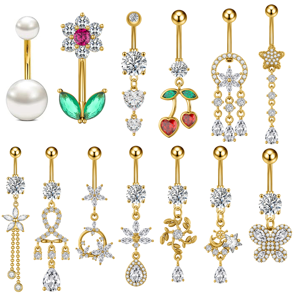 1PC Gold Color Series Belly Bu - Belly Bar Titanium recensione e prezzo