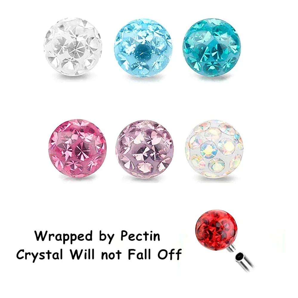 Multi Color Epoxy Crystal 6-10 - Eyebrow Curved Barbell recensione e prezzo