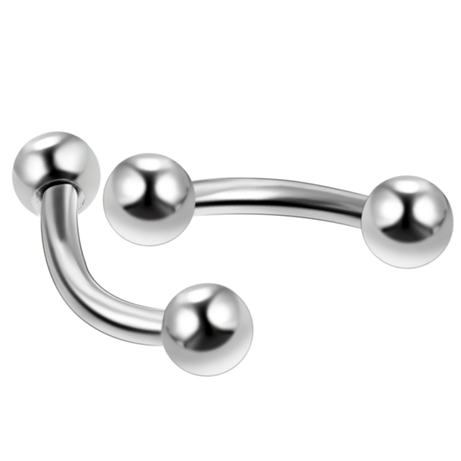 10Pcs/lot Steel Eyebrow Banana - Eyebrow Curved Barbell recensione e prezzo