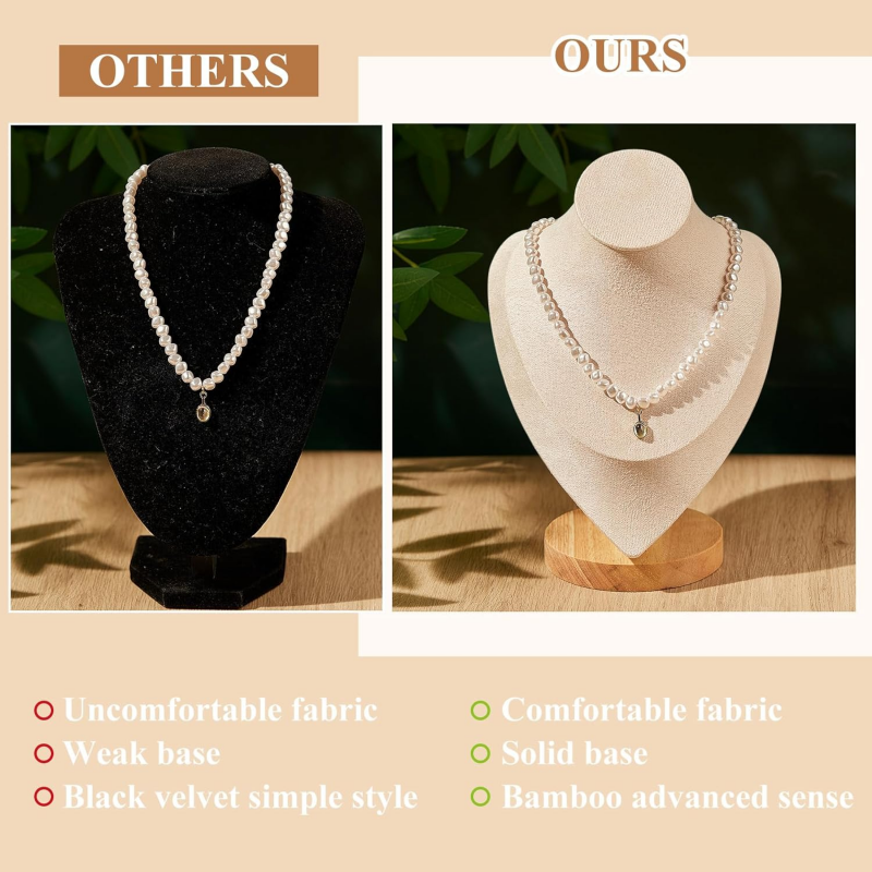 Necklace Display Stand Bamboo  - Body Jewelry Holder recensione e prezzo