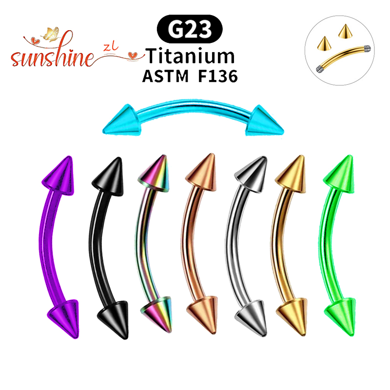 1PC G23 Titanium Spike Curved  - Eyebrow Curved Barbell recensione e prezzo