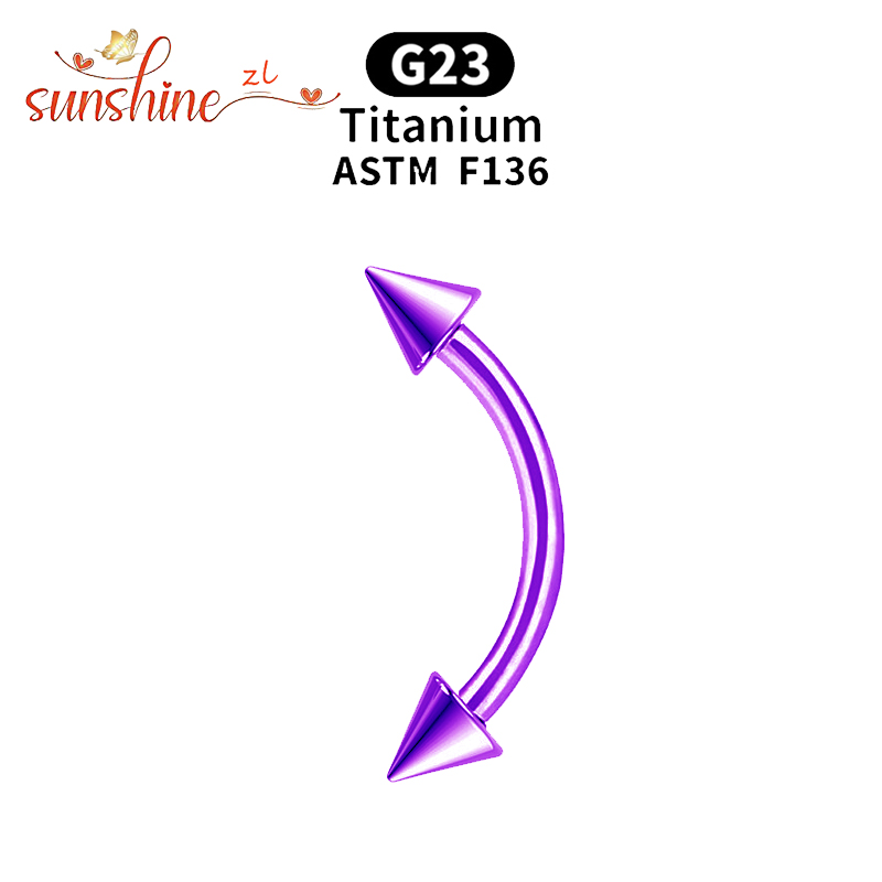 1PC G23 Titanium Spike Curved  - Eyebrow Curved Barbell recensione e prezzo
