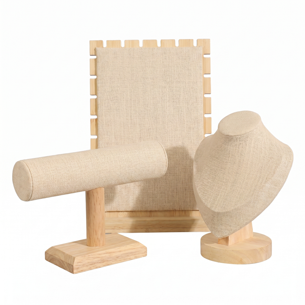 Wood Linen Jewelry Display Sta - Body Jewelry Holder recensione e prezzo
