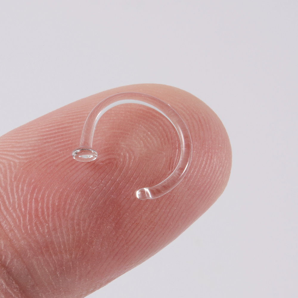 1PC Glass Nose Stud Transparen - Body Jewelry Holder recensione e prezzo
