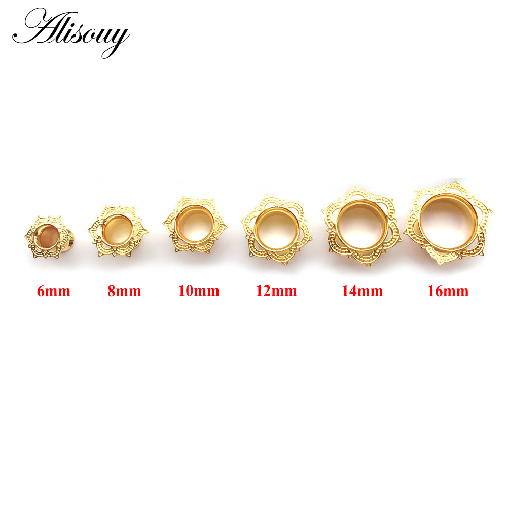 Alisouy 2 PCS Gold Color Plug  - Body Jewelry Gauge To Mm recensione e prezzo