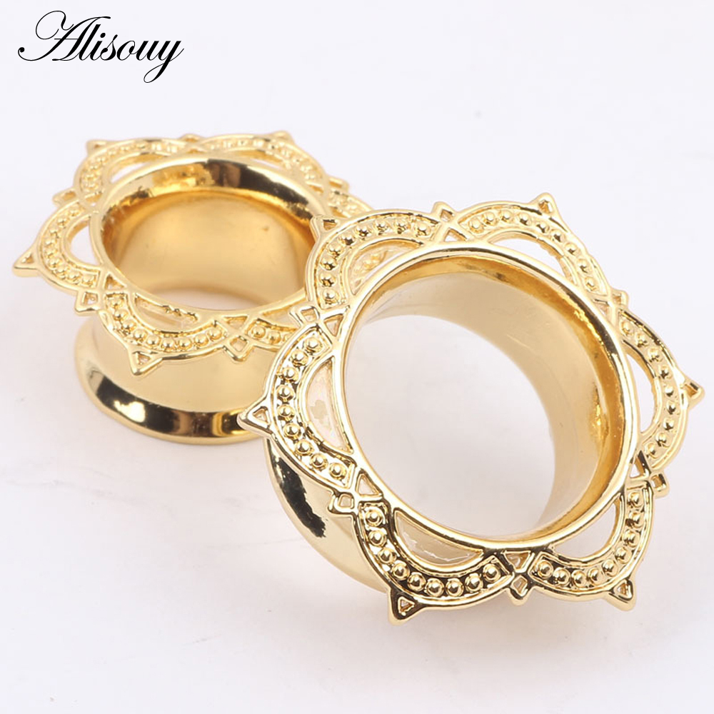 Alisouy 2 PCS Gold Color Plug  - Body Jewelry Gauge To Mm recensione e prezzo