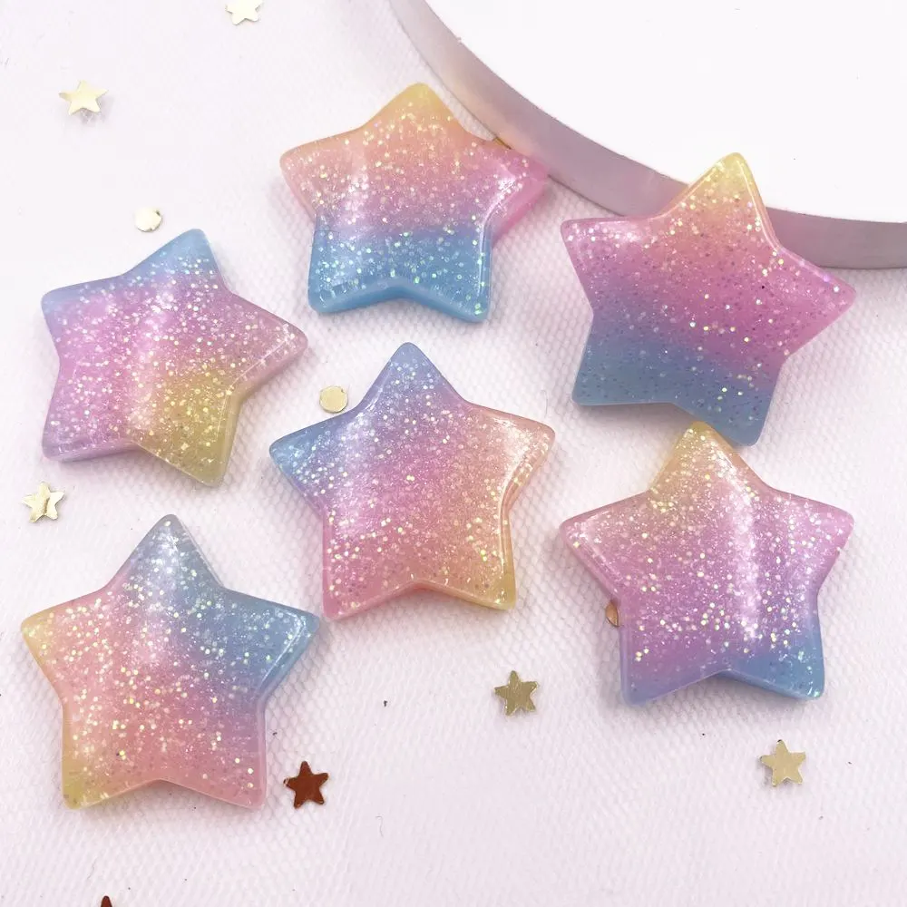 10PCS Glitter Kawaii Resin Col - Star Flat Back recensione e prezzo