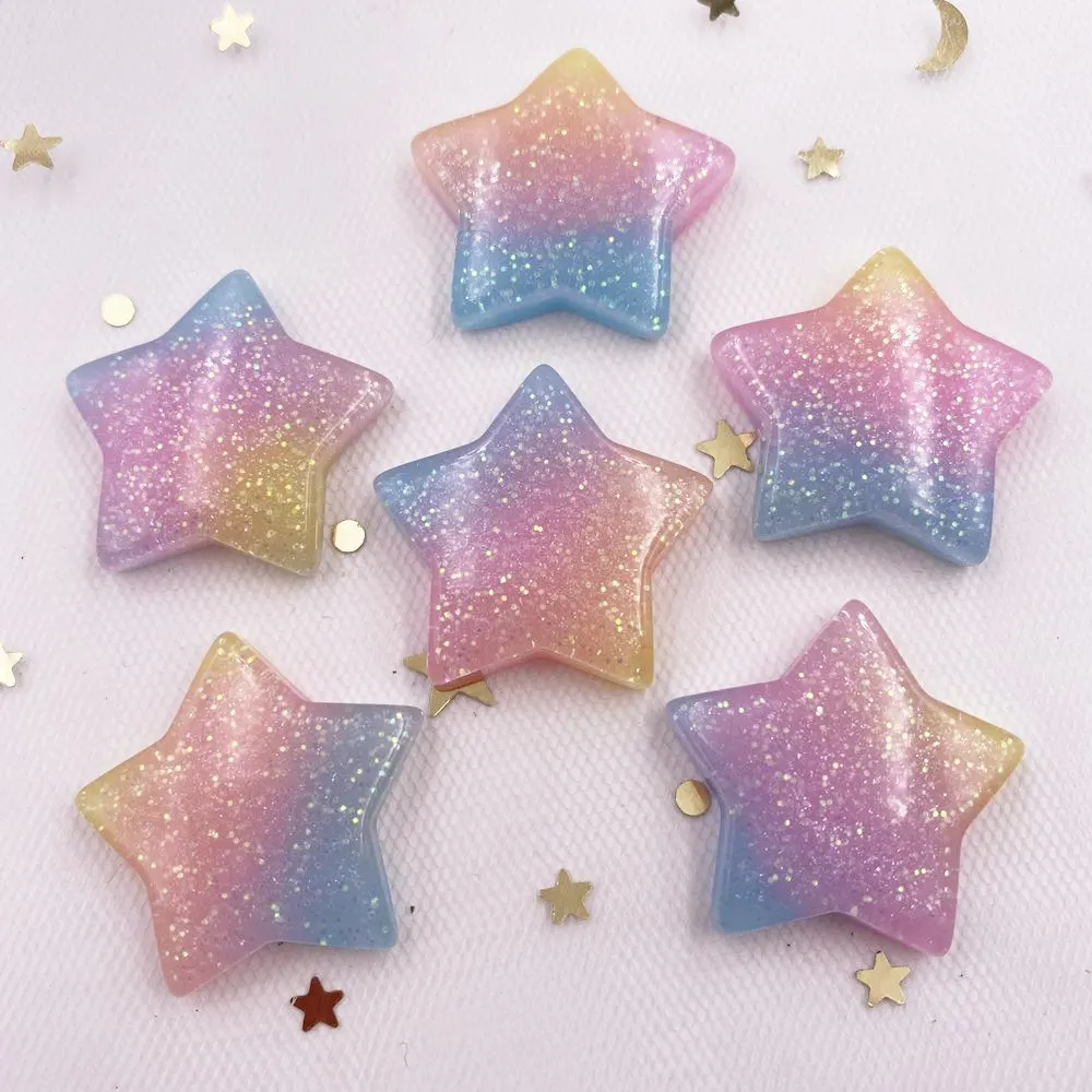 10PCS Glitter Kawaii Resin Col - Star Flat Back recensione e prezzo