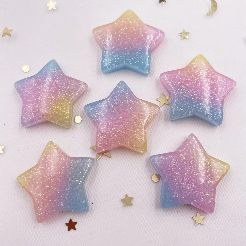 10PCS Glitter Kawaii Resin Col - Star Flat Back recensione e prezzo