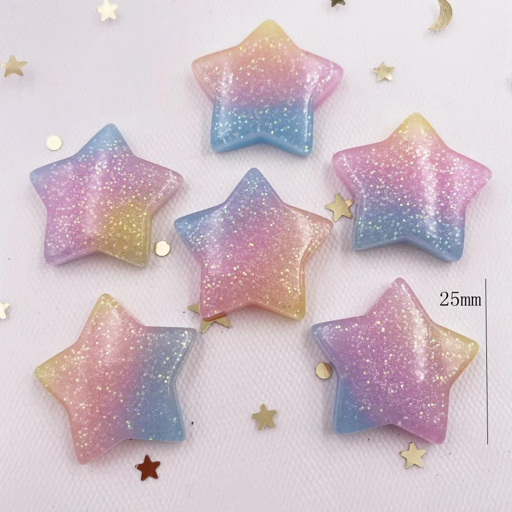 10PCS Glitter Kawaii Resin Col - Star Flat Back recensione e prezzo