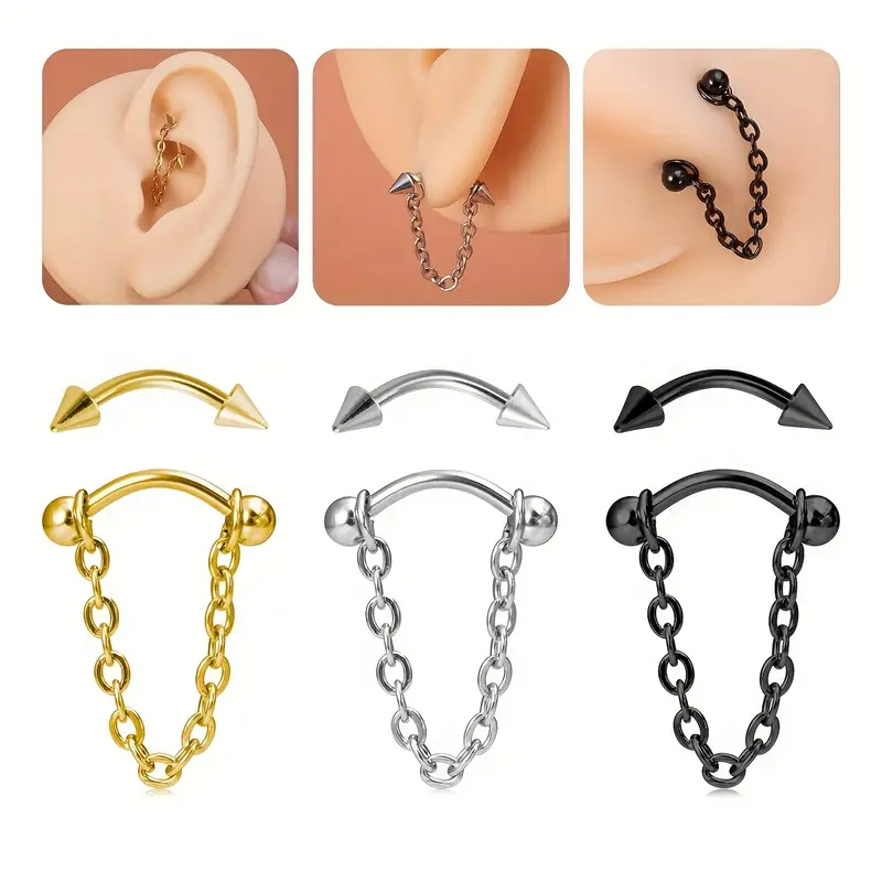 2pcs Stainless Steel Curved Ba - Eyebrow Curved Barbell recensione e prezzo