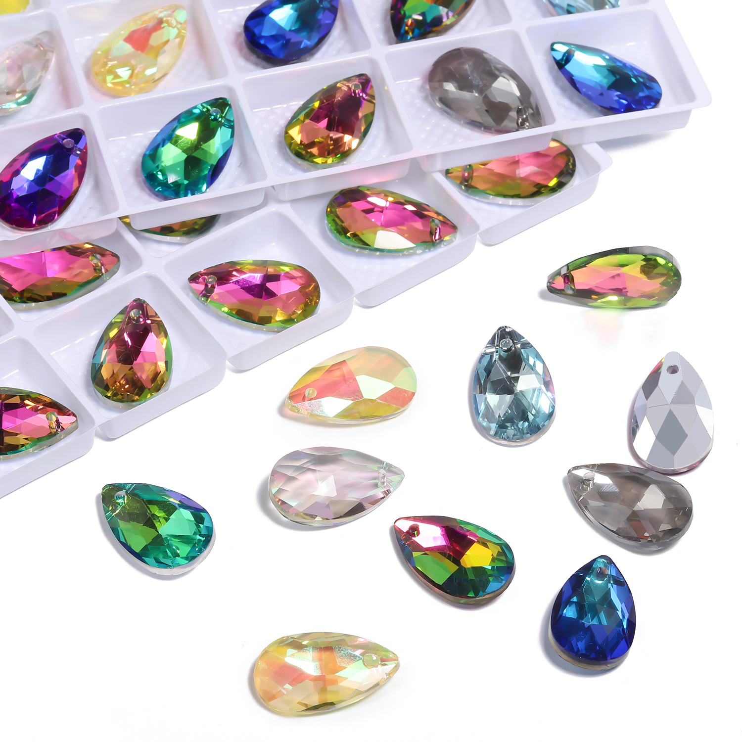 8pcs 13x22mm Single Hole Glass - Body Jewelry Piercing recensione e prezzo