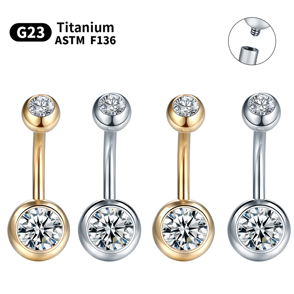 1PC G23 Titanium 14G Gold Colo - Belly Bar Titanium recensione e prezzo