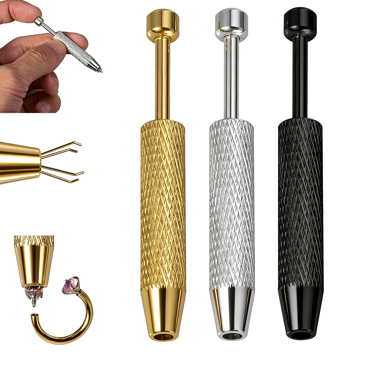 1/3pcs 4 Claws Ball Bead Holde - Body Jewelry Holder recensione e prezzo