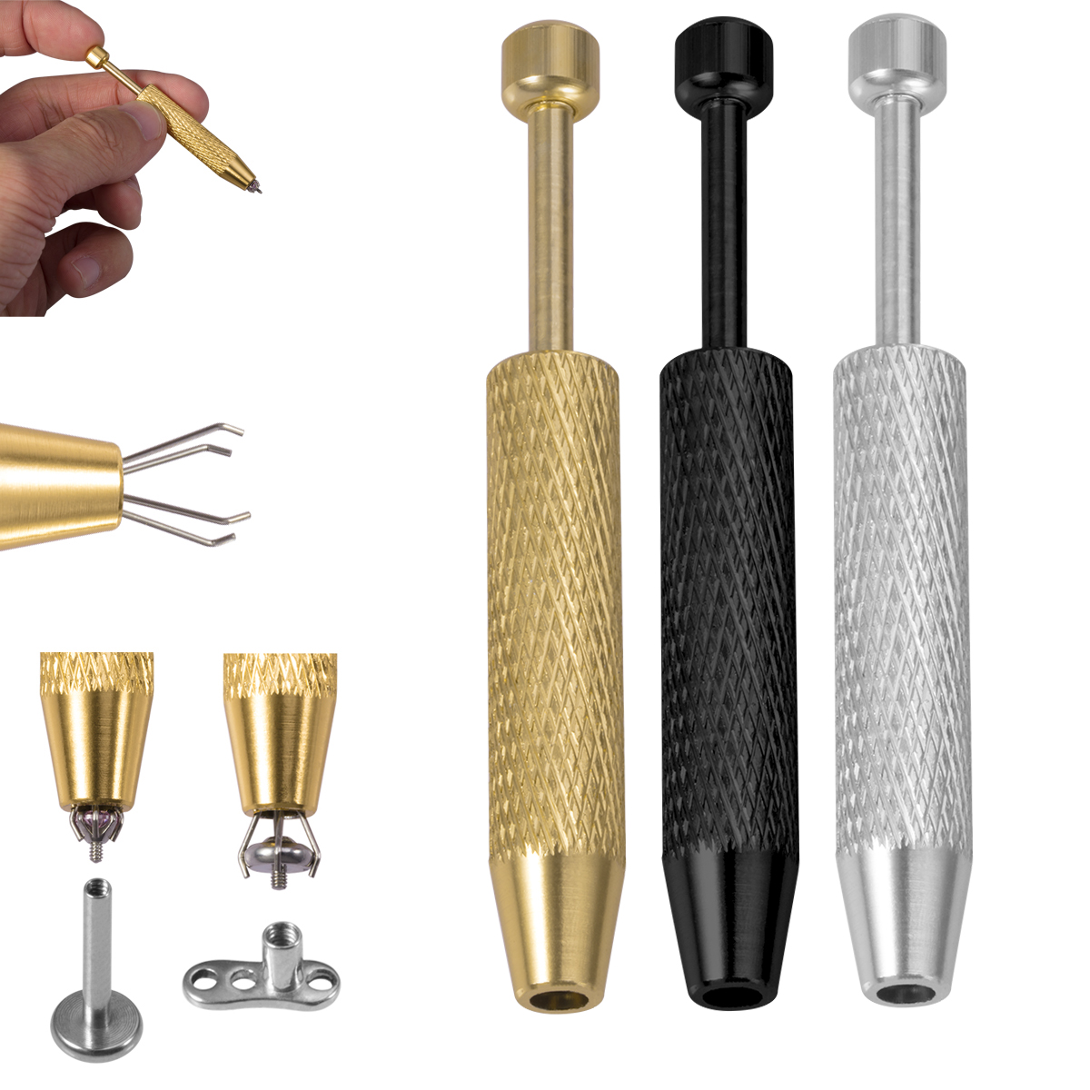 1/3pcs 4 Claws Ball Bead Holde - Body Jewelry Holder recensione e prezzo