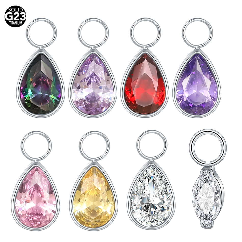 1pc Titanium Waterdrop Teardro - Belly Bar Titanium recensione e prezzo