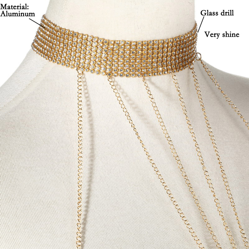Gold Color Body Chain Women  R - Body Jewelry Sale recensione e prezzo