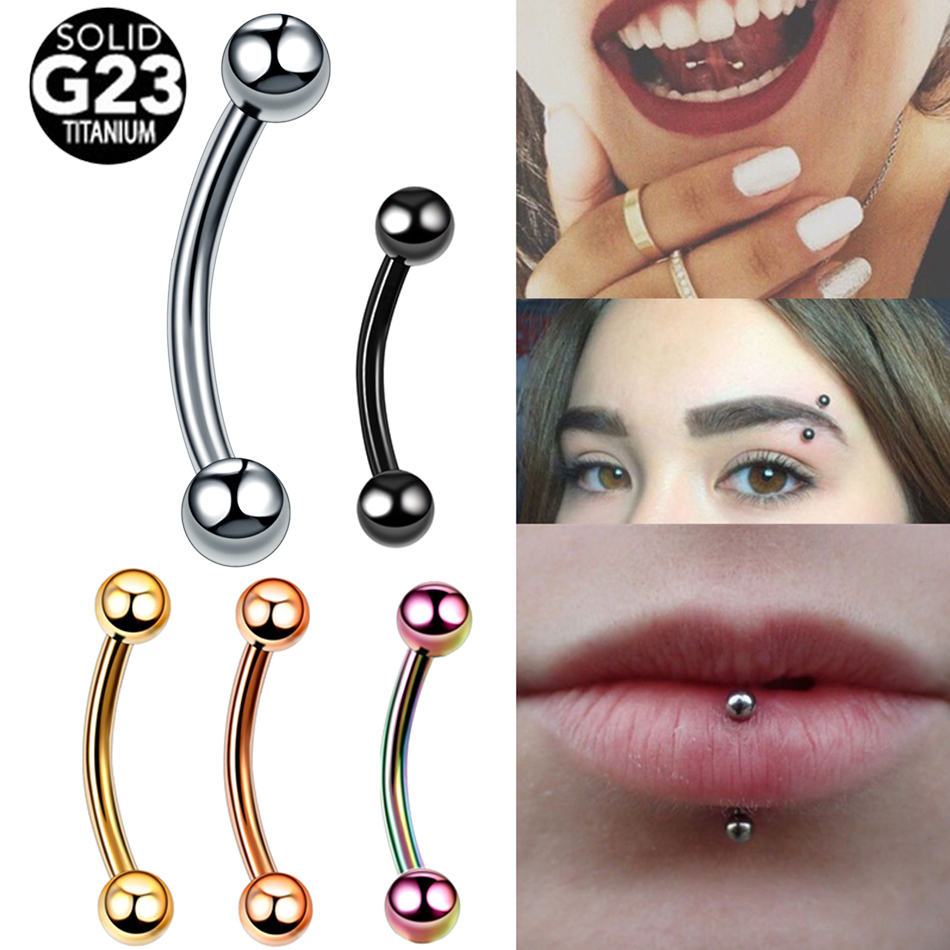 1pc Titanium Ball Eyebrow Pier - Eyebrow Curved Barbell recensione e prezzo