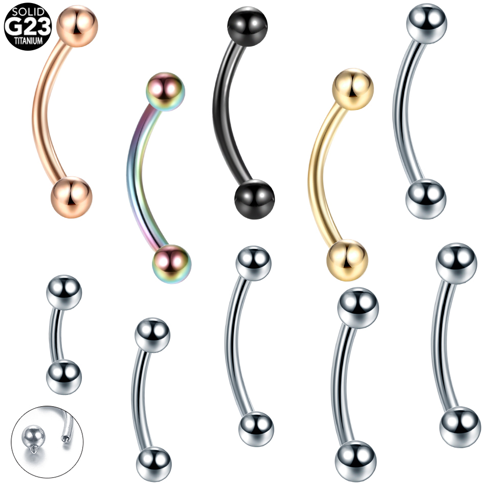 10Pcs/lot G23 Titanium Eyebrow - Eyebrow Curved Barbell recensione e prezzo