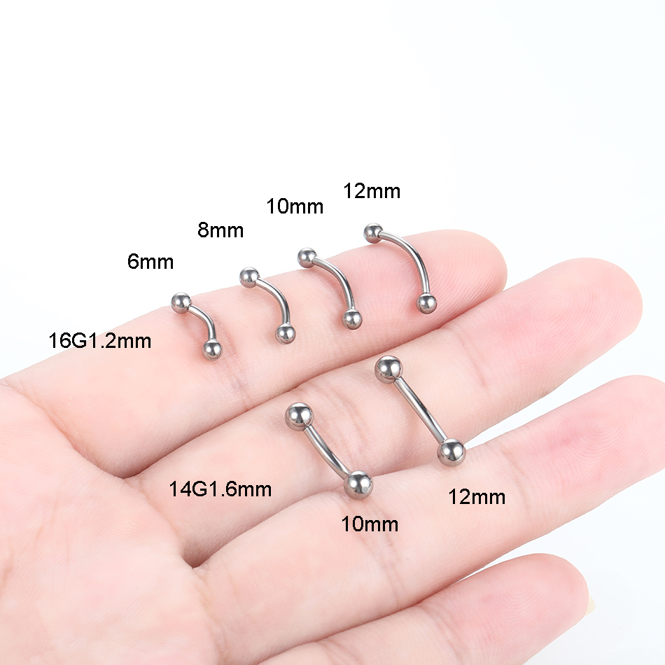 10Pcs/lot G23 Titanium Eyebrow - Eyebrow Curved Barbell recensione e prezzo
