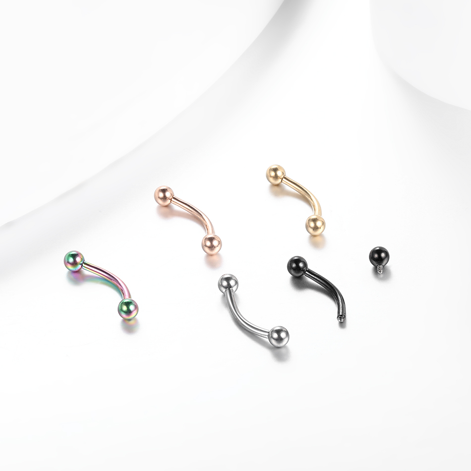 10Pcs/lot G23 Titanium Eyebrow - Eyebrow Curved Barbell recensione e prezzo