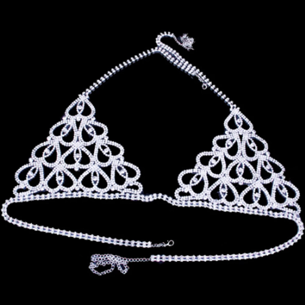 Fashion Rhinestone Heart Bra T - Body Jewelry Retainers recensione e prezzo