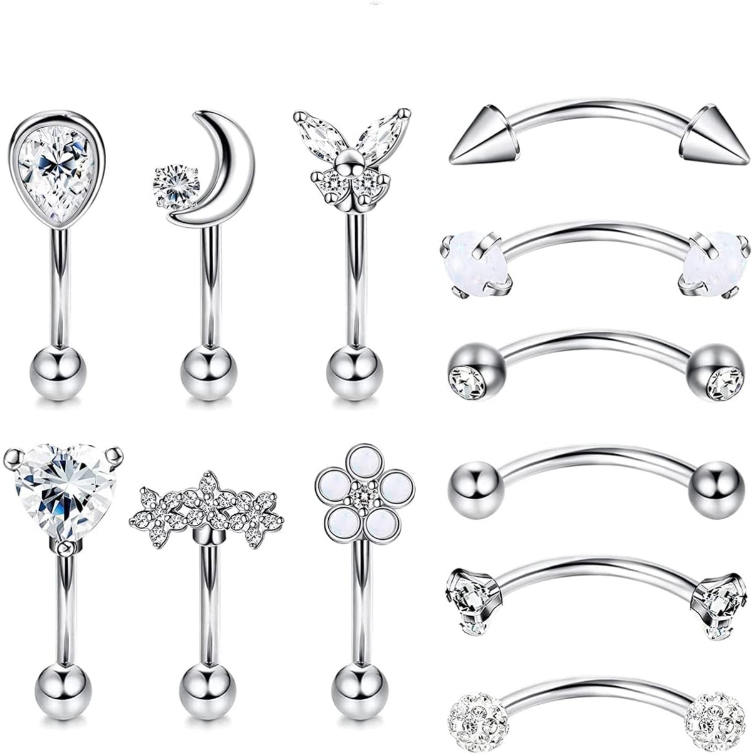 Bobisty 1PC Stainless Steel Cu - Eyebrow Curved Barbell recensione e prezzo