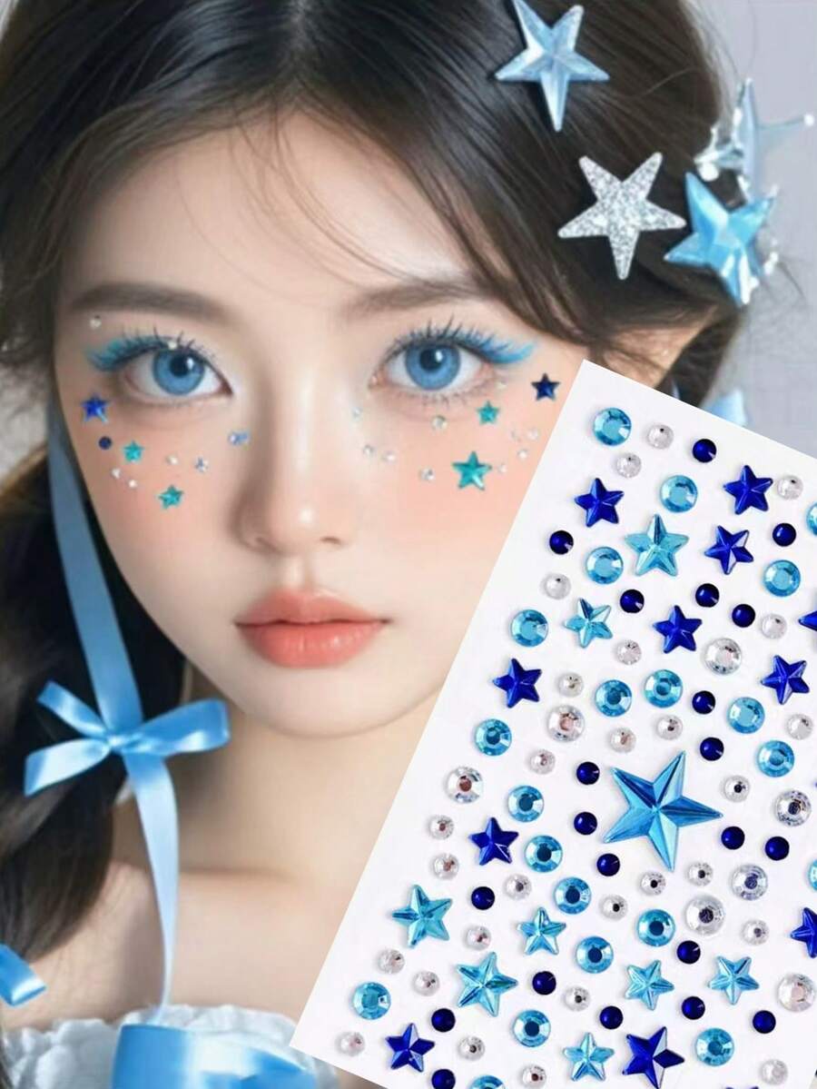 Blue Star And Crystal Face Gem - Body Jewelry Piercing recensione e prezzo
