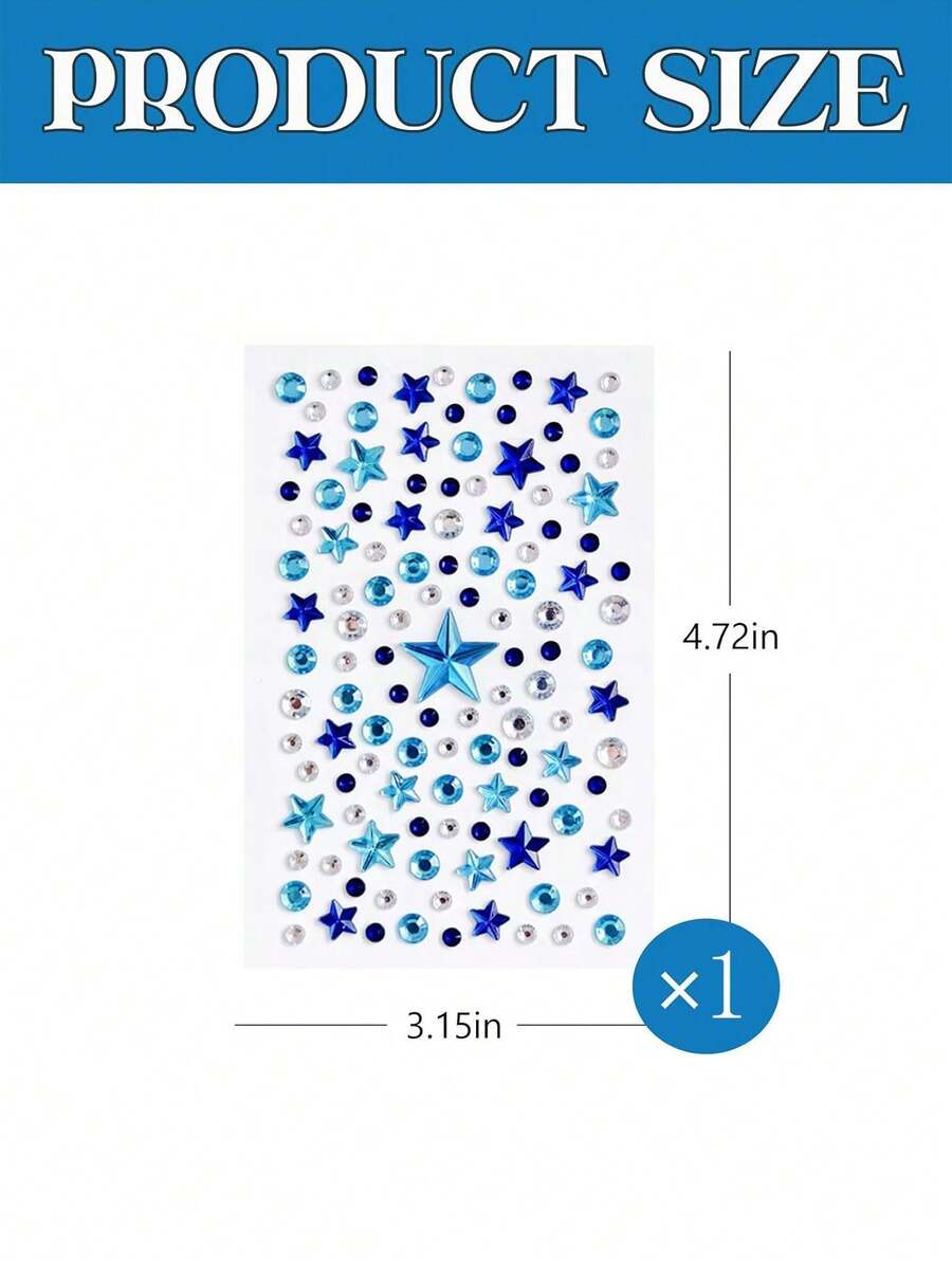 Blue Star And Crystal Face Gem - Body Jewelry Piercing recensione e prezzo