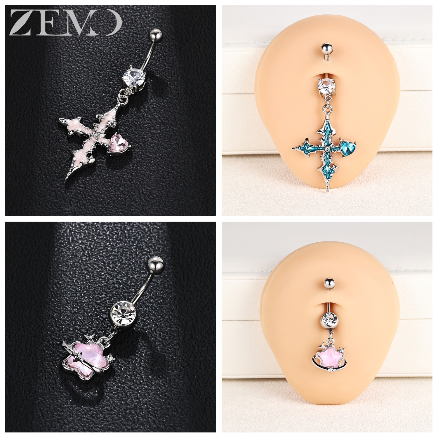 ZEMO 1 Piece 14G Sexy Belly Bu - Belly Bar Titanium recensione e prezzo