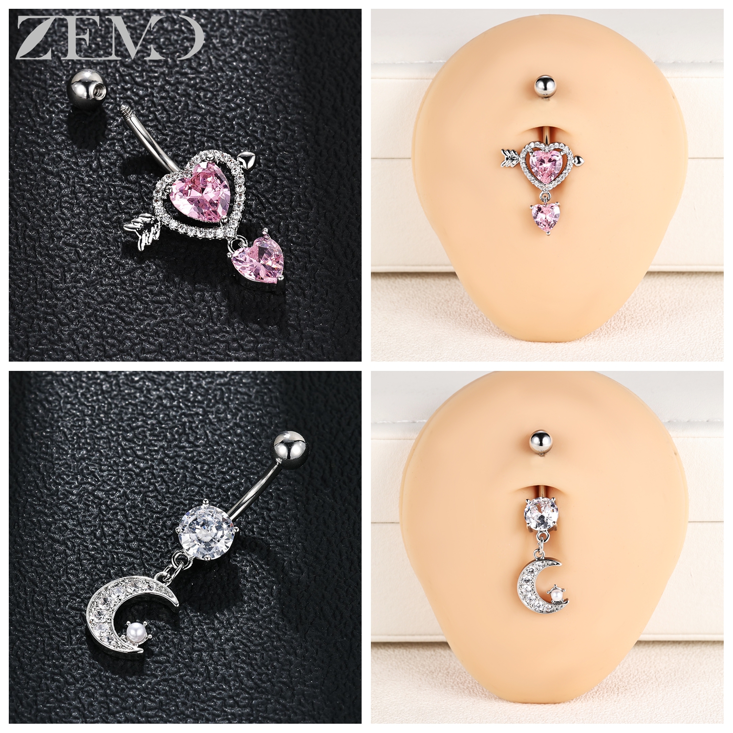 ZEMO 1 Piece 14G Sexy Belly Bu - Belly Bar Titanium recensione e prezzo