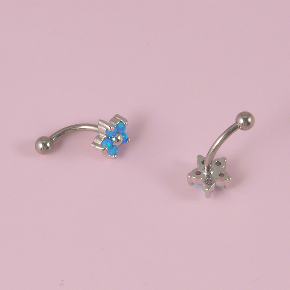 1PC G23 TItanium 16G Crystal F - Eyebrow Curved Barbell recensione e prezzo