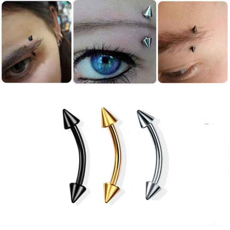 2Piece Titanium Steel Eyebrow  - Eyebrow Curved Barbell recensione e prezzo