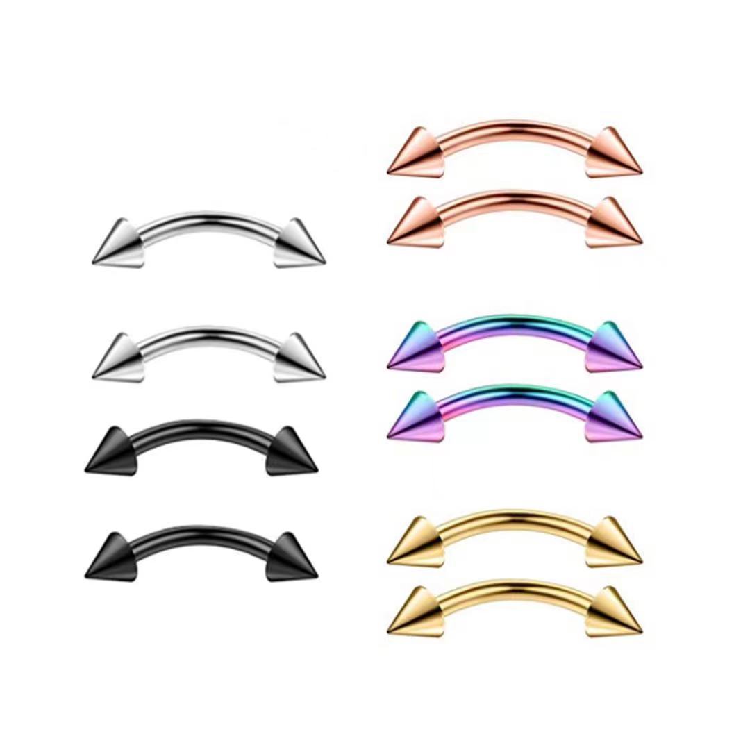 2Piece Titanium Steel Eyebrow  - Eyebrow Curved Barbell recensione e prezzo