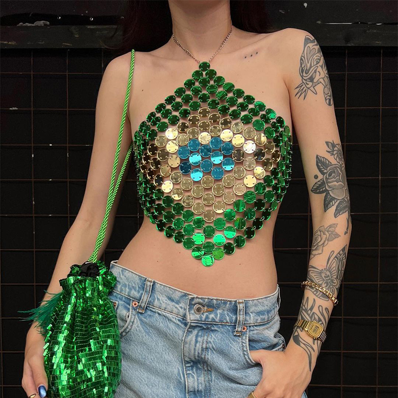 Women Brazil Flag Green Sequin - Body Jewelry Retainers recensione e prezzo