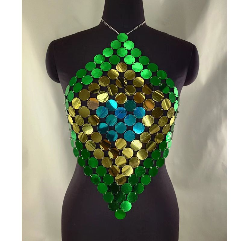 Women Brazil Flag Green Sequin - Body Jewelry Retainers recensione e prezzo