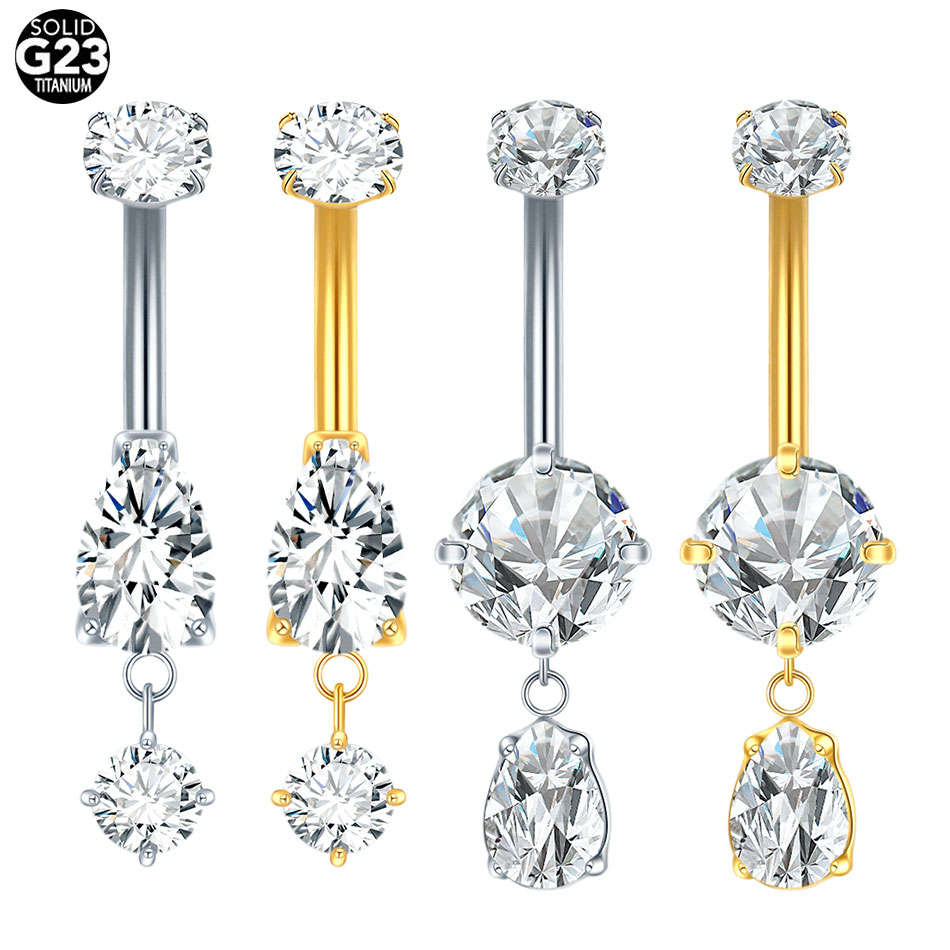 1/5PCS Titanium Crystal Zircon - Belly Bar Titanium recensione e prezzo