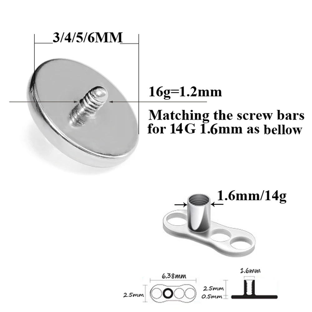 1PC Titanium Prong Flash Film  - Body Jewelry Dermal recensione e prezzo