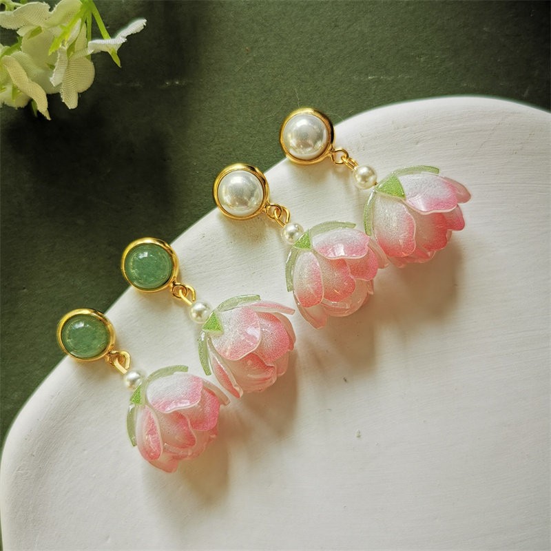 Unique Lotus Flower Drop Earri - Body Jewelry Wholesale recensione e prezzo