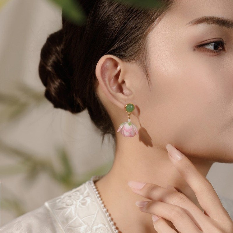 Unique Lotus Flower Drop Earri - Body Jewelry Wholesale recensione e prezzo