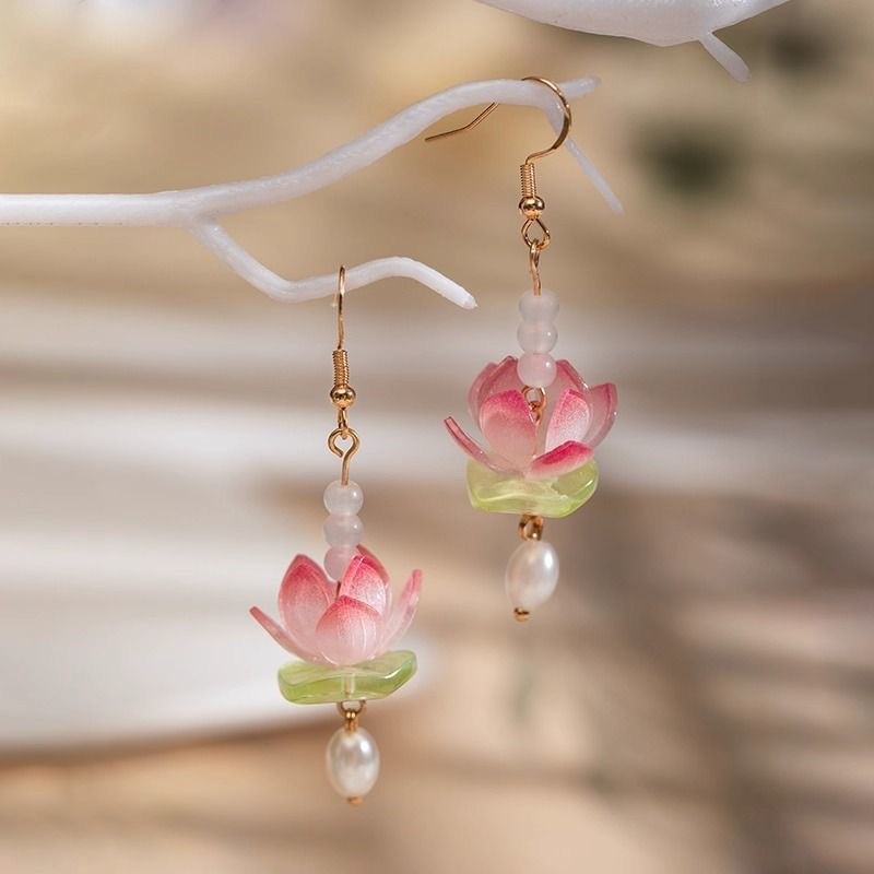 Unique Lotus Flower Drop Earri - Body Jewelry Wholesale recensione e prezzo