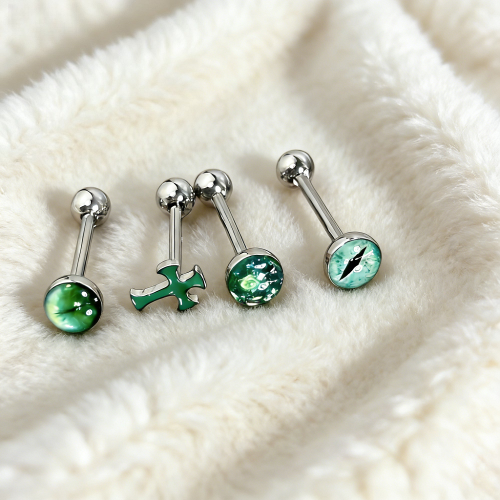 1Pc High-Quality Trendy Green  - Body Piercing Quality Jewelry recensione e prezzo